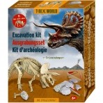 T-Rex World luude väljakaevamiskomplekt Triceratops 11 osa